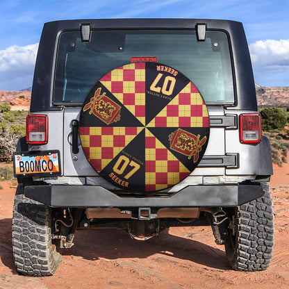 HP Spare Tire Cover HP 07 Seeker Gryffindor House Crest Tire Covers Black Red