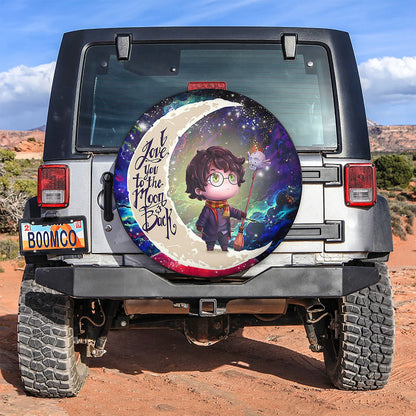 HP Spare Tire Cover HP Chibi Love You To The Moon Tire Covers Colorful