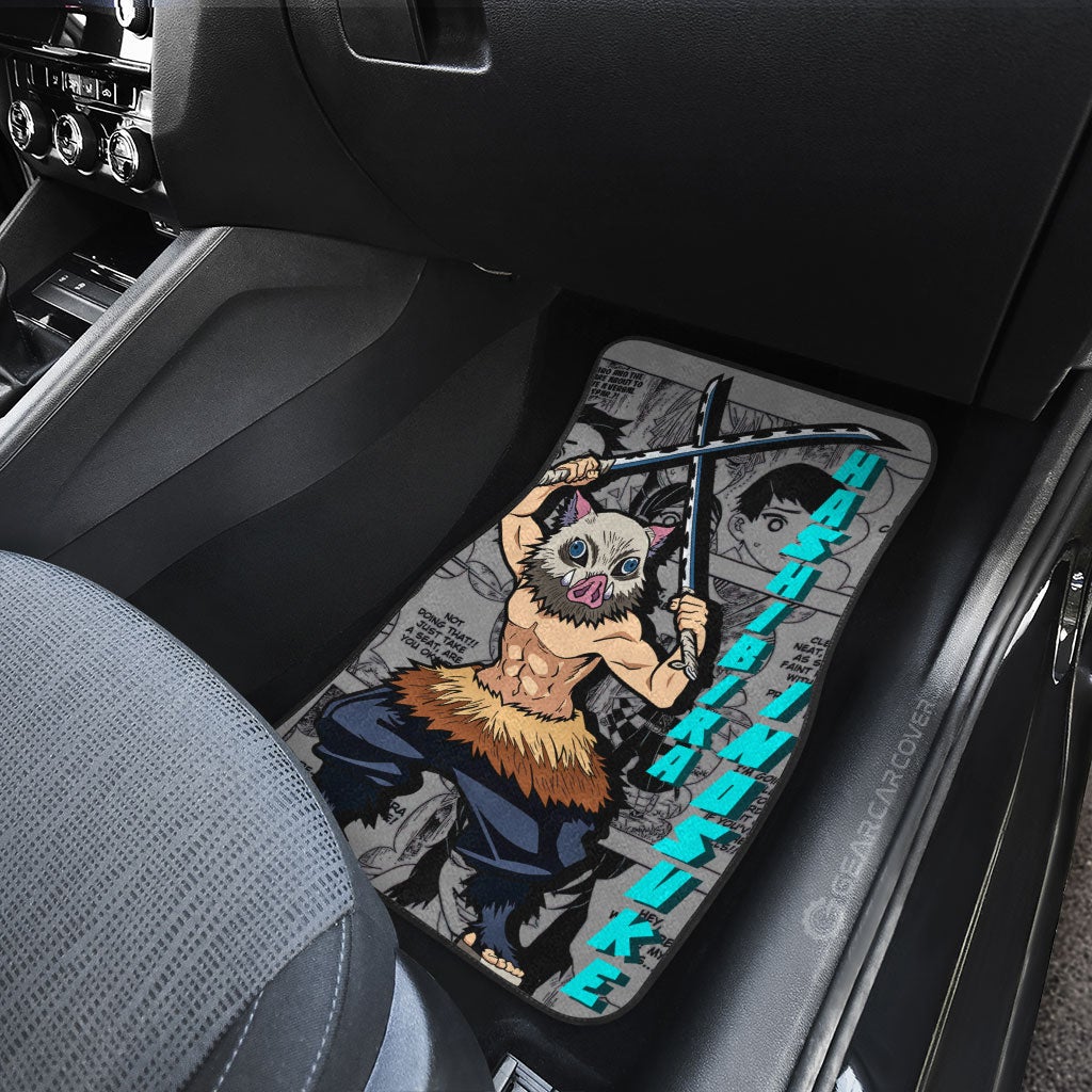 Demon Slayer Car Mats Hashibira Inosuke Car Floor Mats Mix Mangas Floor Mats