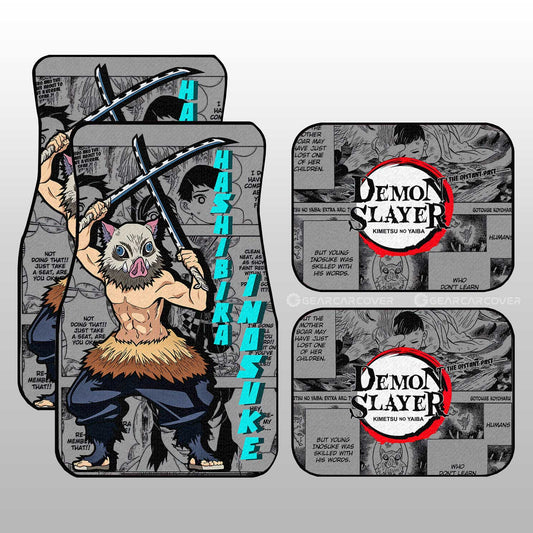 Demon Slayer Car Mats Hashibira Inosuke Car Floor Mats Mix Mangas Floor Mats