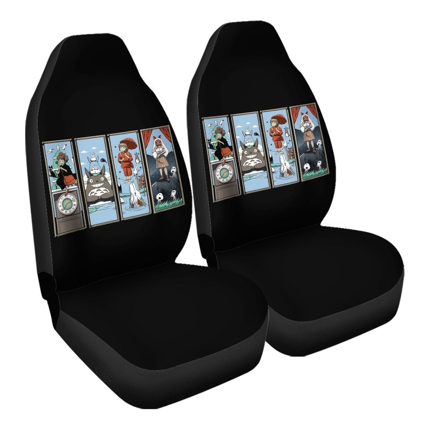 SGhibli Car Seat Covers Haunted Ghibli Mansion Seat Covers Colorful