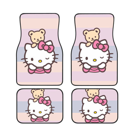 Hello Kitty Car Mats Hello Kitty With Cutie Bear Car Floor Mats Colorful