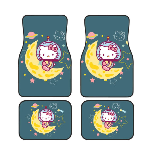 Hello Kitty Car Mats Astronaut Hello Kitty In The Moon Car Floor Mats Green Yellow