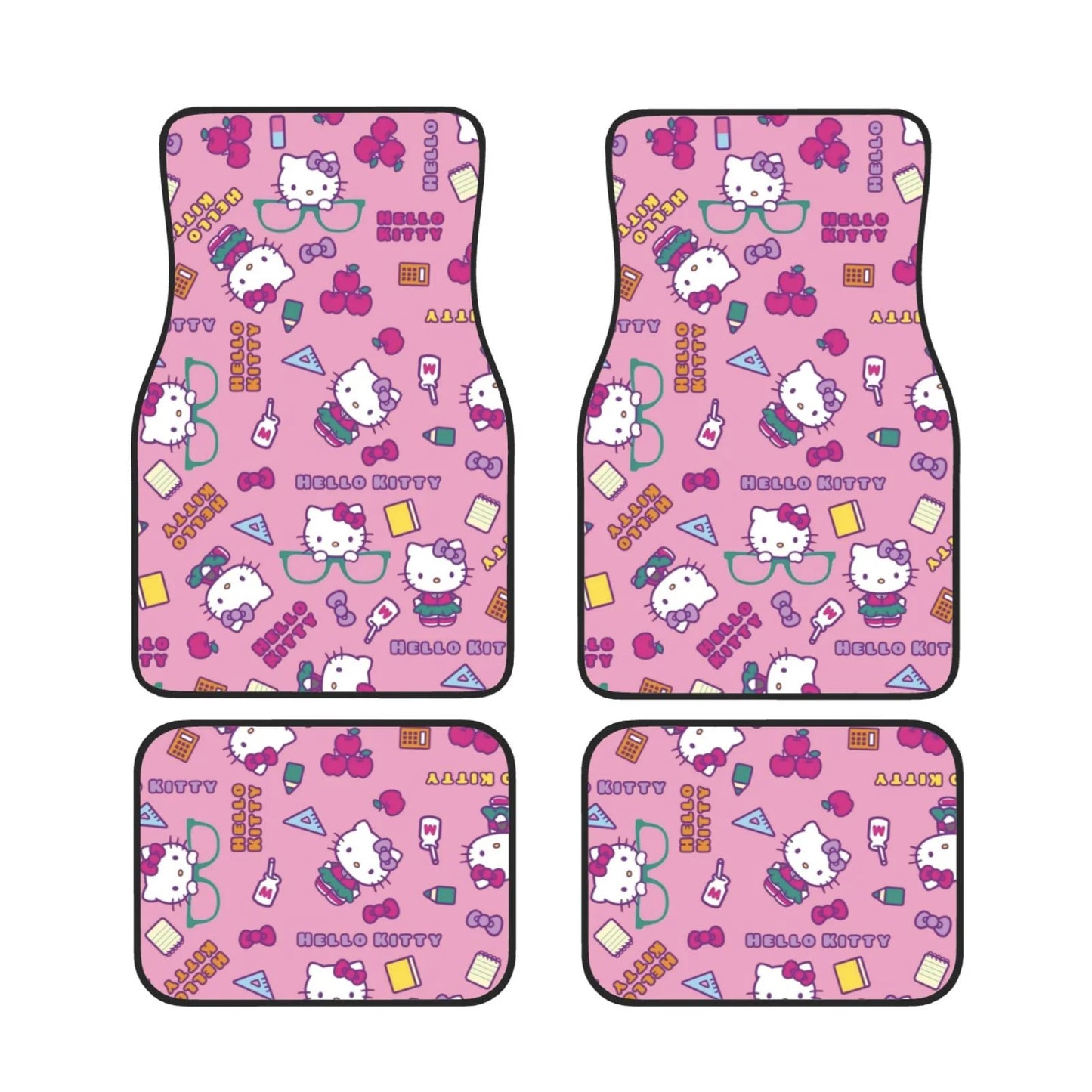Hello Kitty Car Mats Hello Kitty With Studying Items Pattern Car Floor Mats Pink
