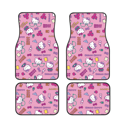 Hello Kitty Car Mats Hello Kitty With Studying Items Pattern Car Floor Mats Pink