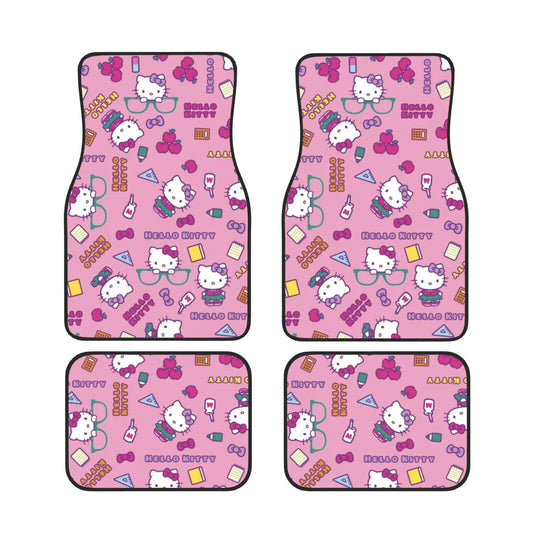 Hello Kitty Car Mats Hello Kitty With Studying Items Pattern Car Floor Mats Pink