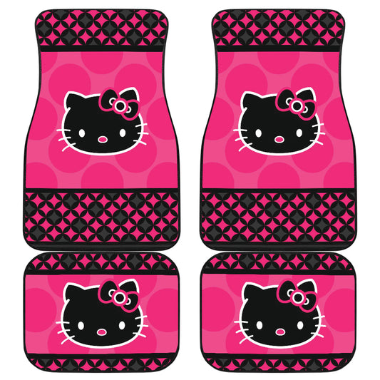 Hello Kitty Car Mats Hello Kitty Face Diamonds Pattern Car Floor Mats Black Pink