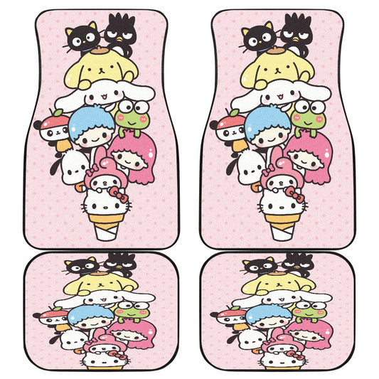 Hello Kitty Car Mats Hello Kitty With Friends Stacking Up Car Floor Mats Colorful