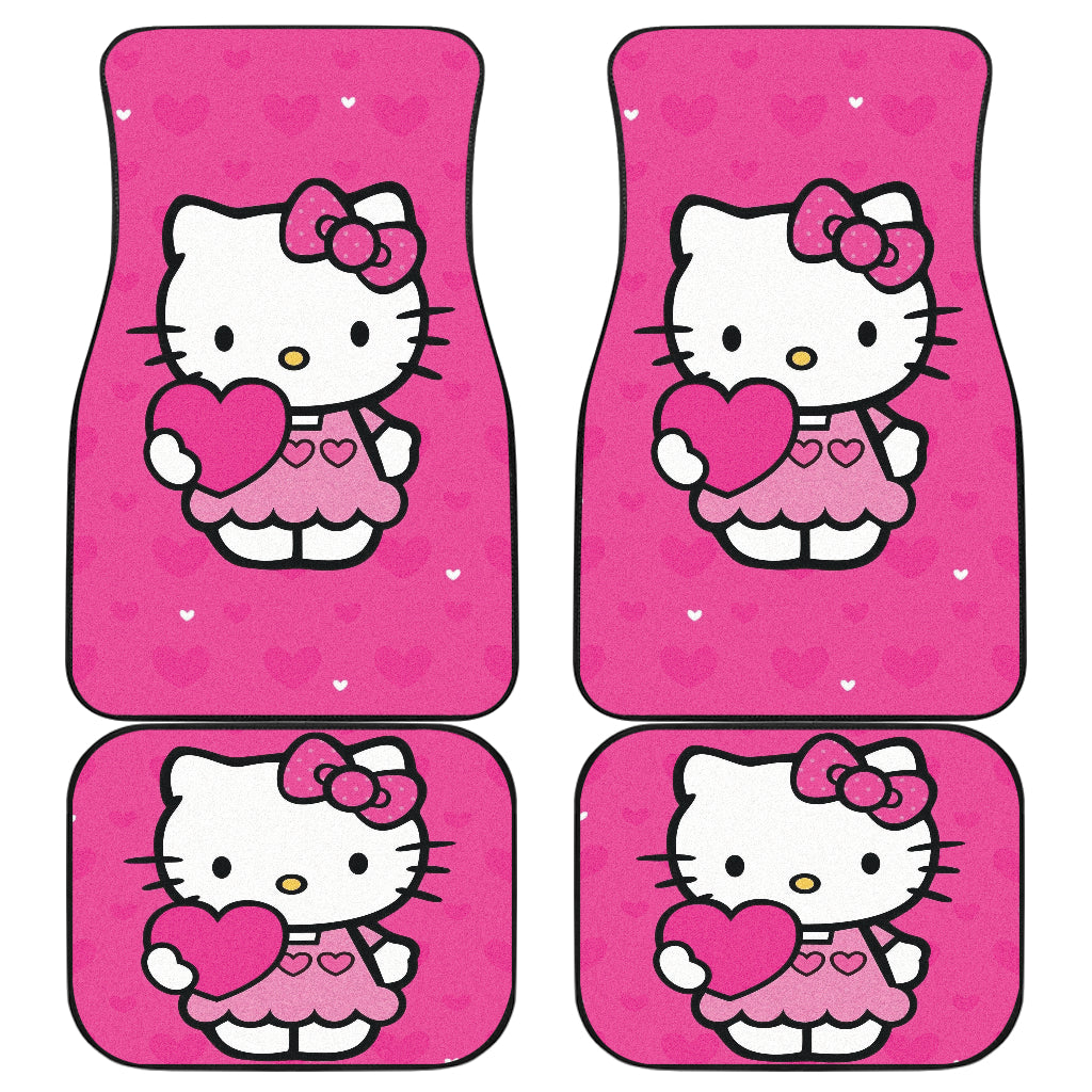 Hello Kitty Car Mats Cute Hello Kitty With Heart Graphic Car Floor Mats Pink