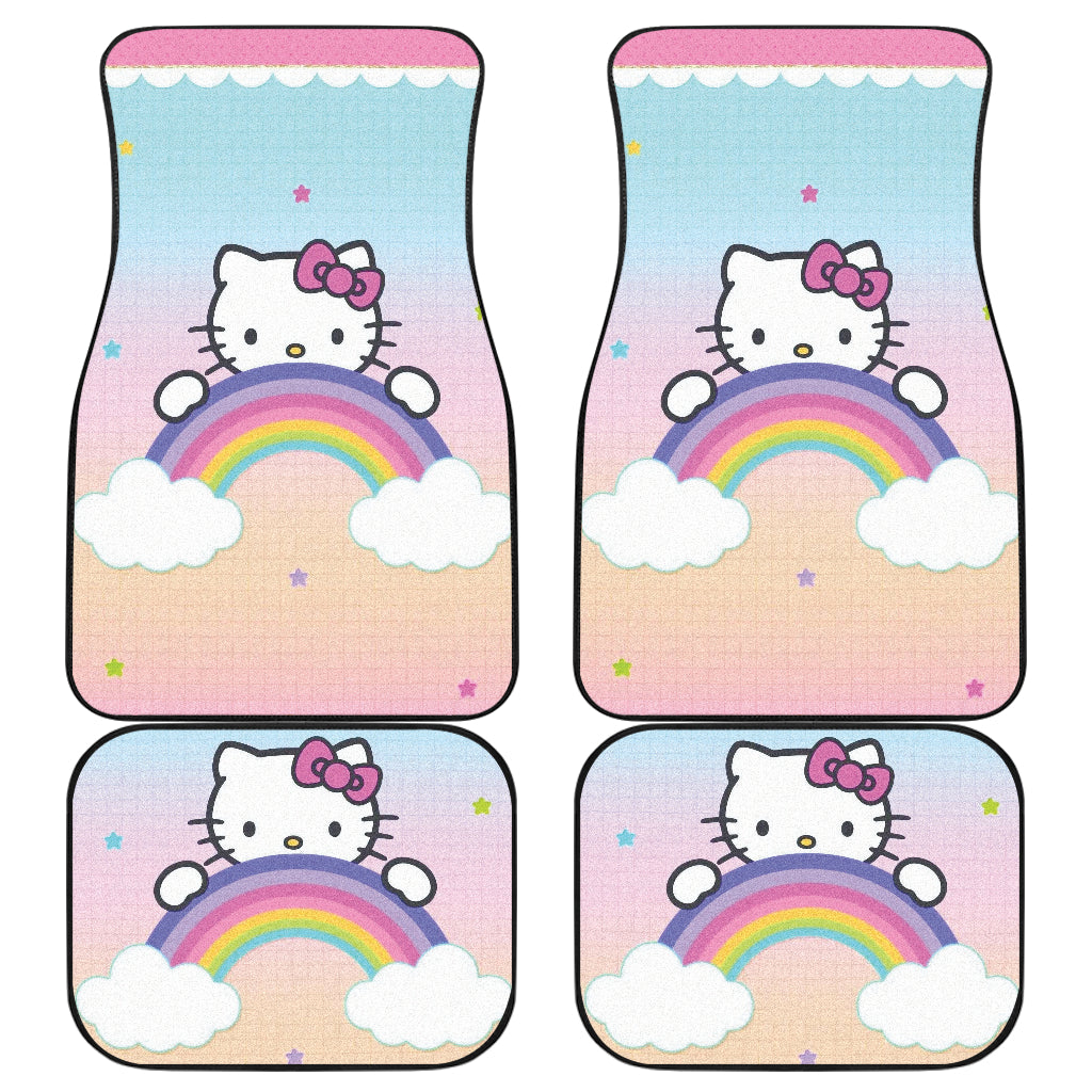 Hello Kitty Car Mats Hello Kitty In The Rainbow Graphic Car Floor Mats Colorful