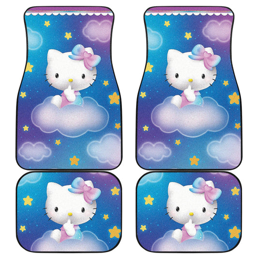 Hello Kitty Car Mats Hello Kitty On The Cloud Graphic Car Floor Mats Blue Pink