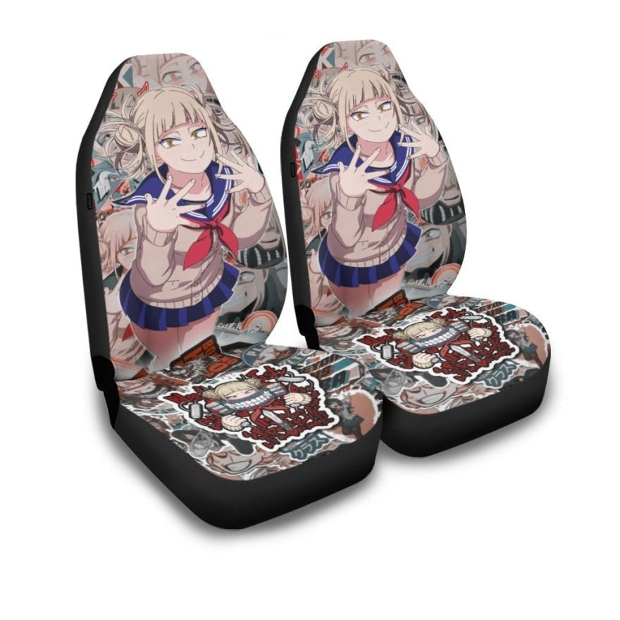 My Hero Academia Car Seat Covers Villain Himiko Toga Graphic Seat Covers Colorful