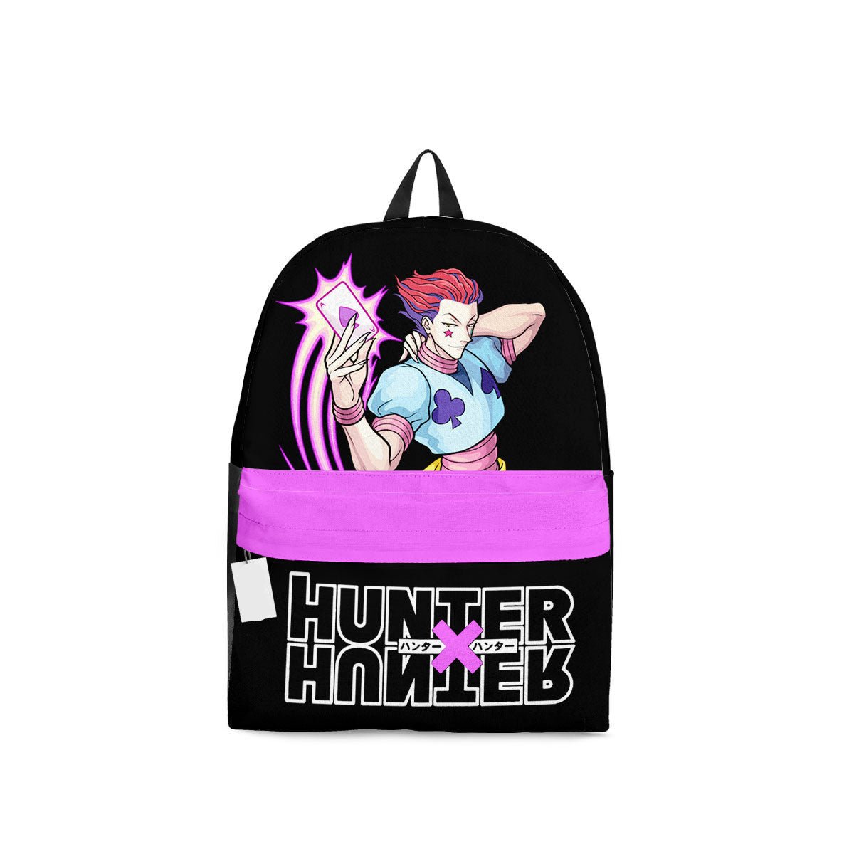 Hunter X Hunter Backpack Hunter X Hunter Hisoka Graphic Backpacks Black Pink