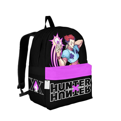 Hunter X Hunter Backpack Hunter X Hunter Hisoka Graphic Backpacks Black Pink