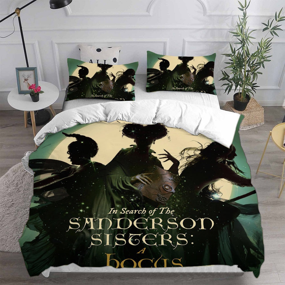 Hocus Pocus Bedding Set Sanderson Sisters A Hocus Pocus Duvet Covers Black Green Unique Gift
