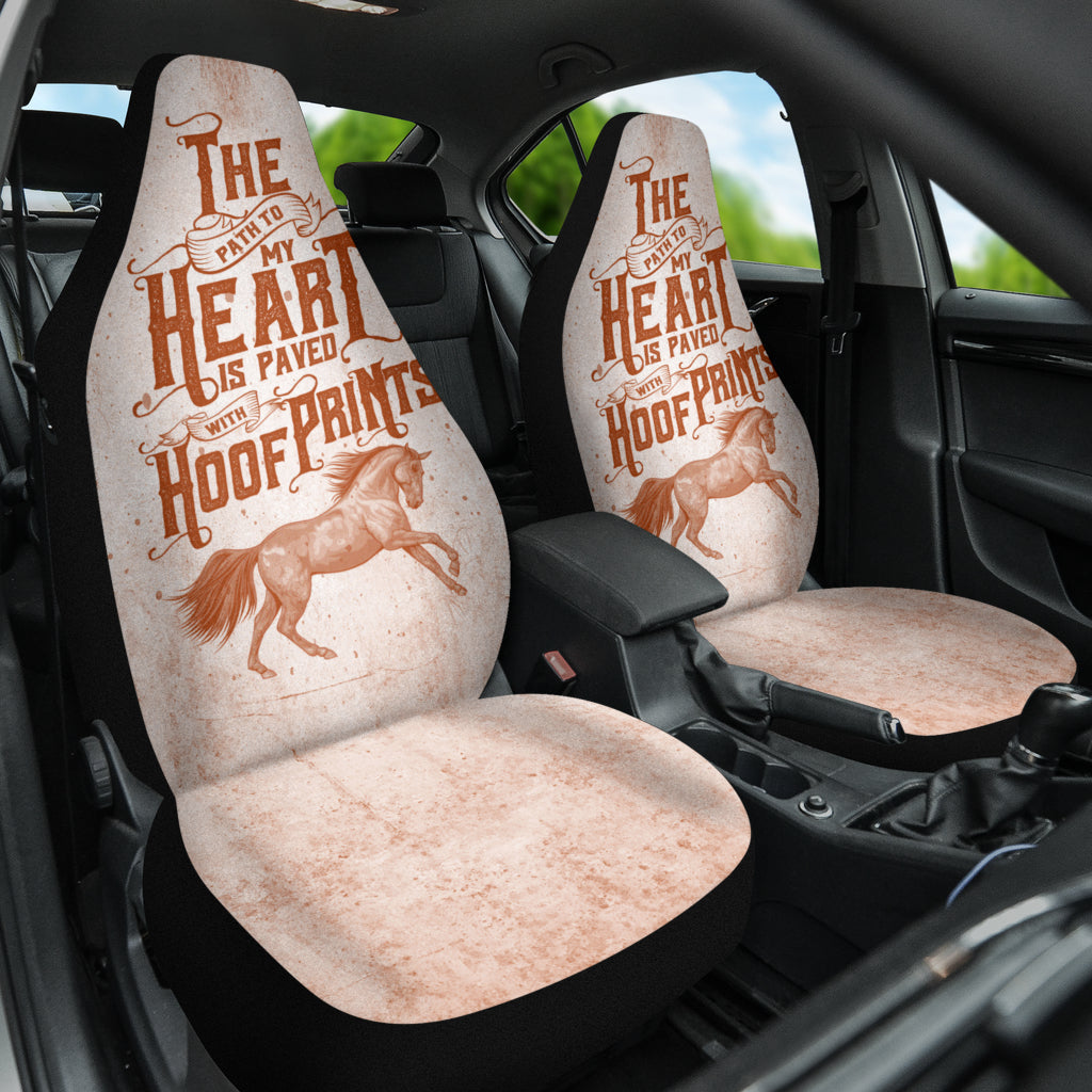 Horse Car Seat Covers The Path To My Heart Is Paved With Horse Prints Seat Covers Brown