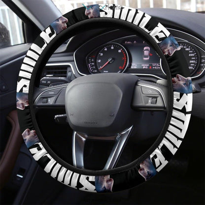 Joker Steering Wheel Cover Smile Joker Crying Black Tear Driving Wheel Cover Black White