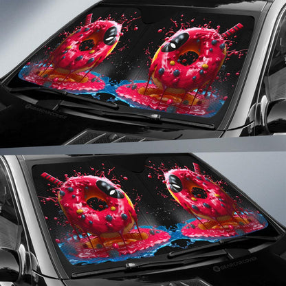 Hot Pink Donuts Car Sunshade Custom Girly Pattern Car Accessories
