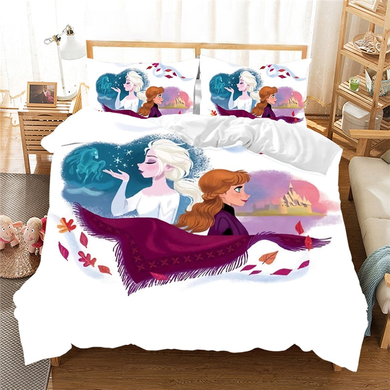 Frozen Bedding Set Elsa The Ice Queen And Anna Duvet Covers Colorful Unique Gift