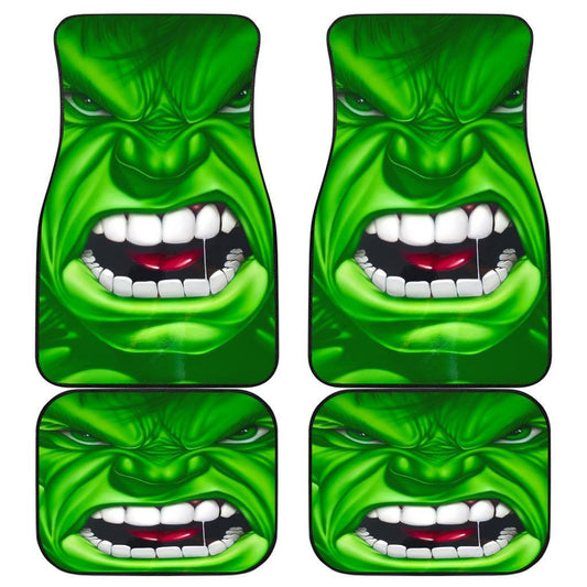 MV Car Floor Mats MV The Angry Hulk Face Character Graphic Car Mats