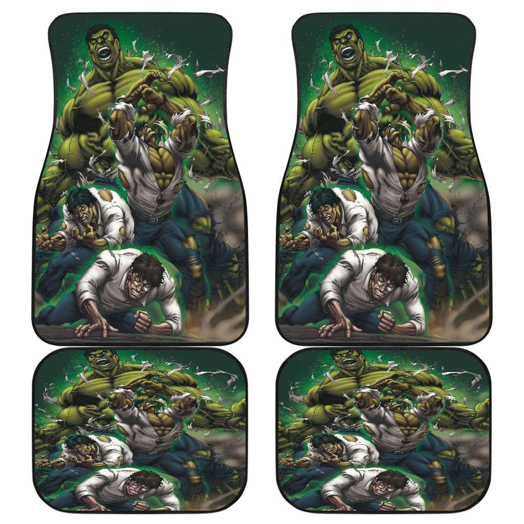 MV Car Floor Mats The Hulk Transformation Graphic MV Universe Car Mats