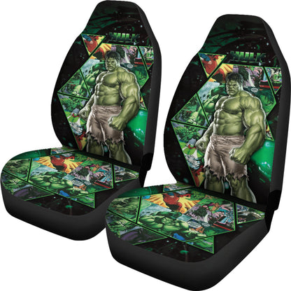 Hulk Car Seat Covers MV Hulk Comic Graphic Seat Covers Green