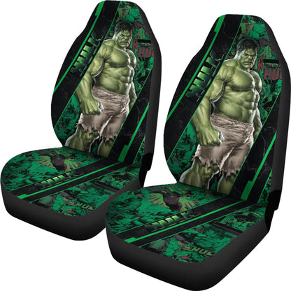 Hulk Car Seat Covers MV Hulk Comic Pattern Seat Covers Green