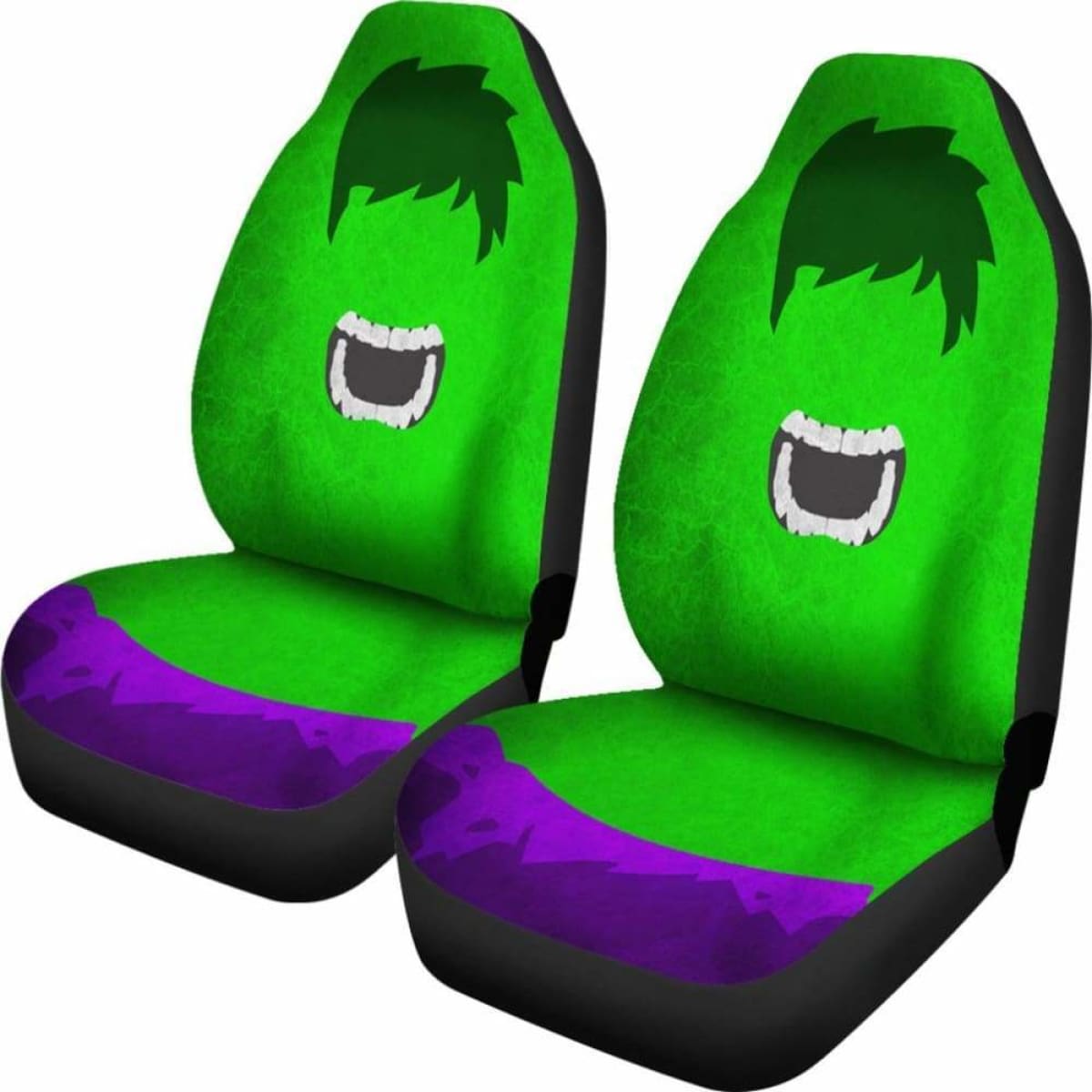 Hulk Car Seat Covers MV The Hulk Silhouette Seat Covers Green Purple