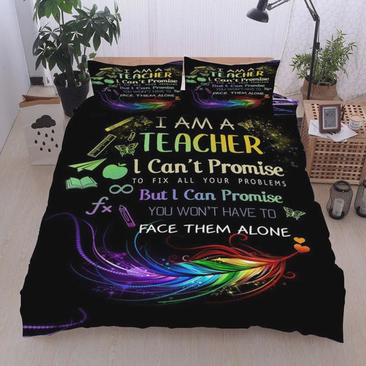 Teacher Bedding Set You Won't Have To Face Them Alone Duvet Covers Black Unique Gift