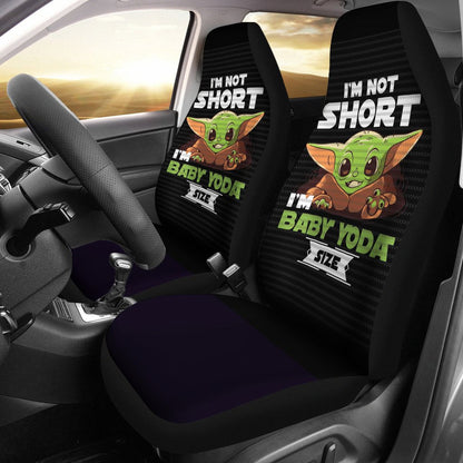 SW Car Seat Covers I'm Not Short I'm Baby Yoda Size Seat Covers Black