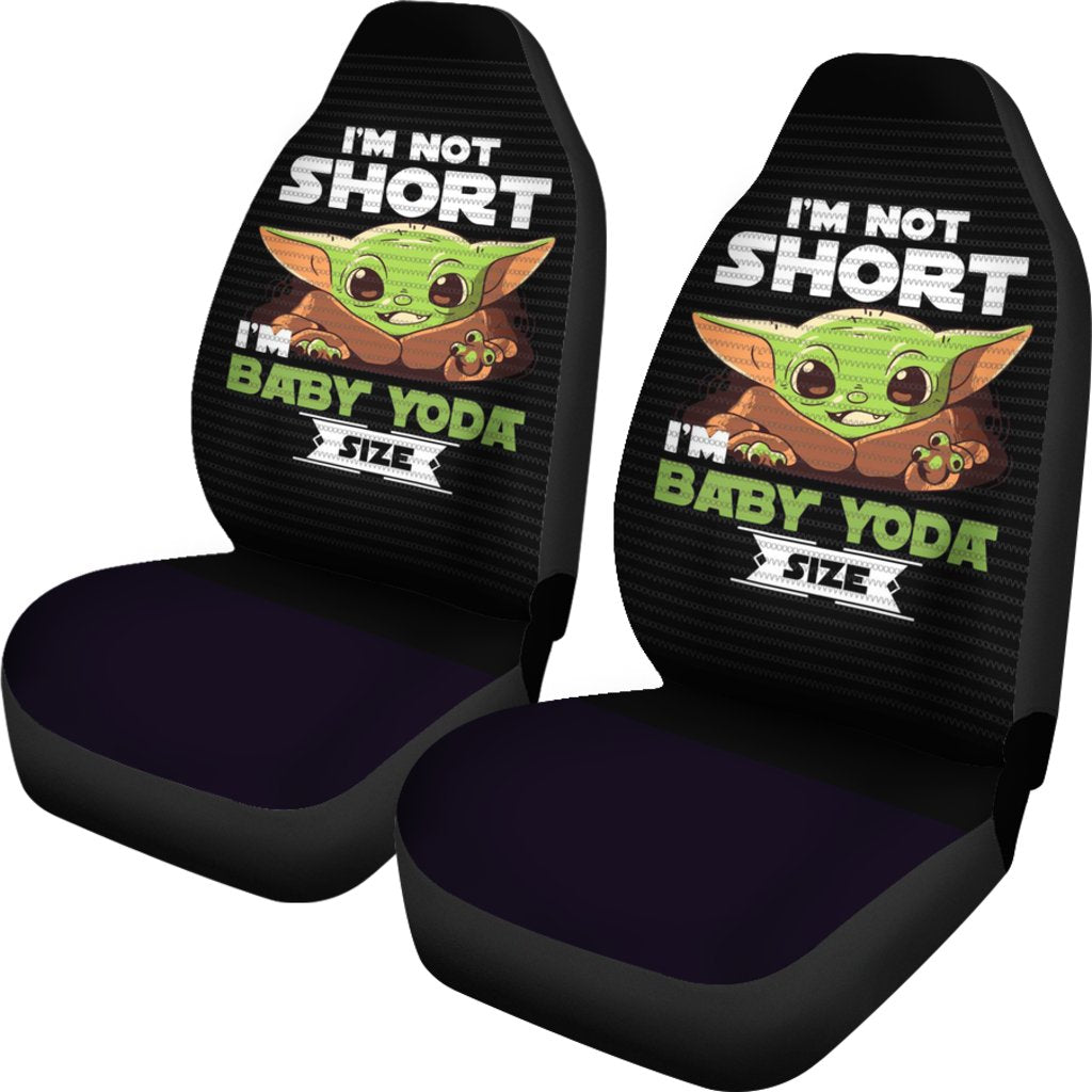 SW Car Seat Covers I'm Not Short I'm Baby Yoda Size Seat Covers Black