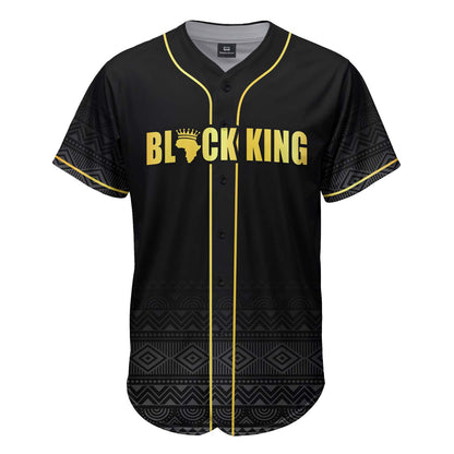 Black King I Am Who I Am - African American Baseball Jersey - Gift for Black Dad, Grandpa, Husband