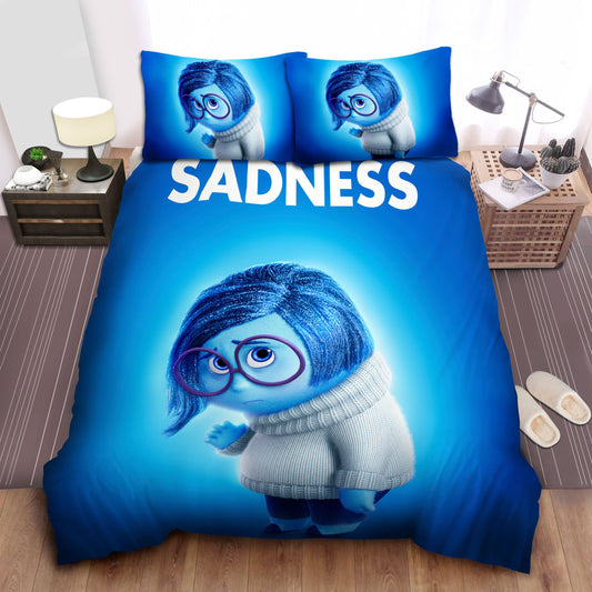 Inside Out Bedding Set DN Inside Out Sadness Emotion Of Riley Duvet Covers Blue Unique Gift