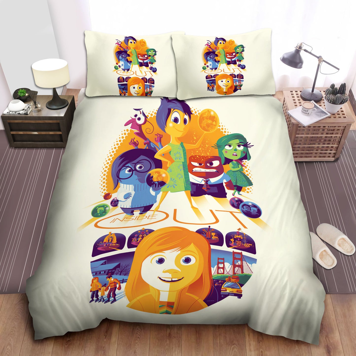 Inside Out Bedding Set DN Inside Out Drawing Art Duvet Covers Colorful Unique Gift