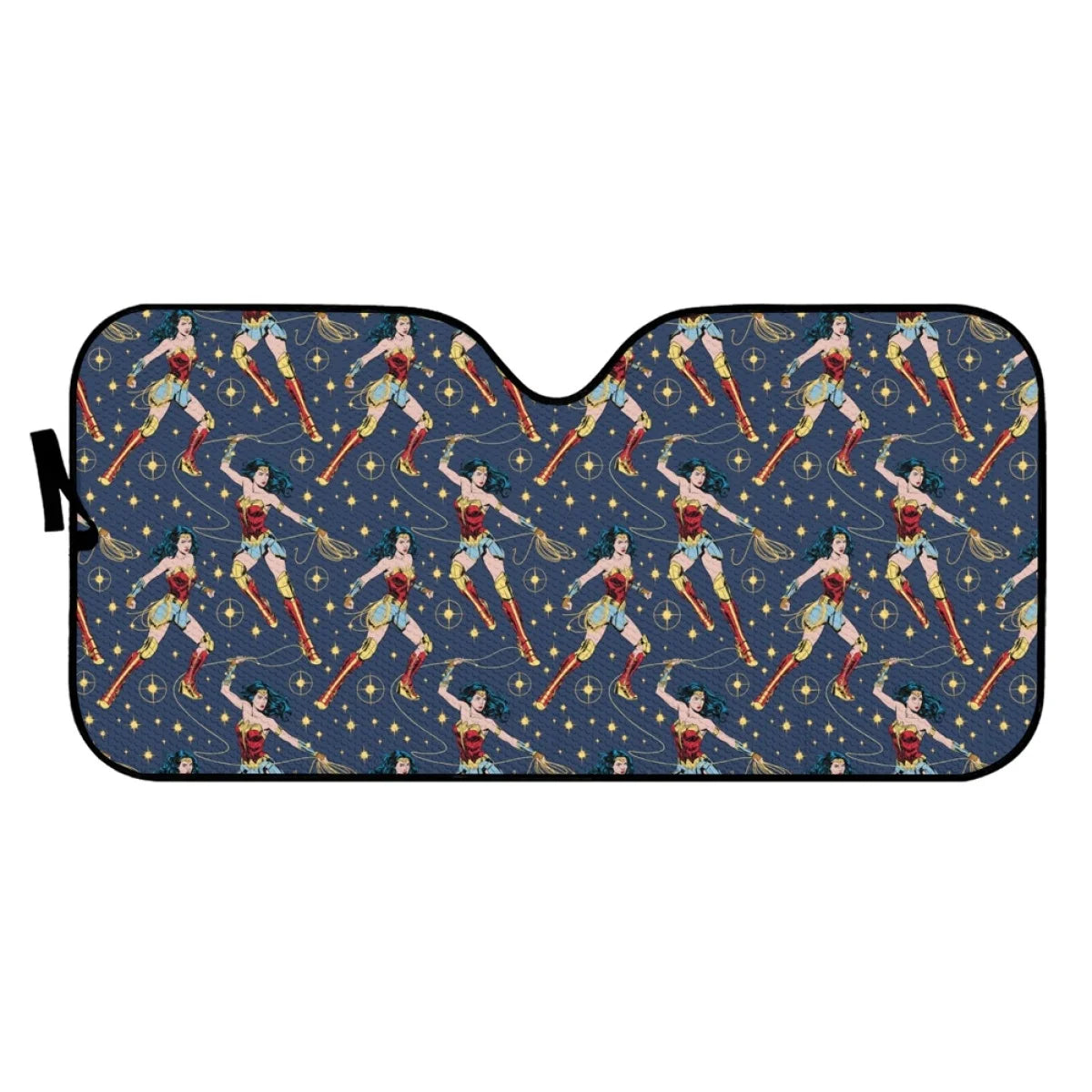 Wonder Woman Car Sun Shade Wonder Woman Fighting Pattern Winshield Sun Shade Blue