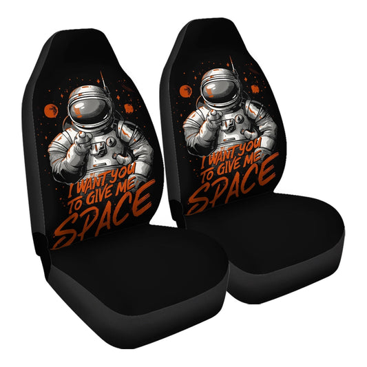 Astronaut Car Seat Covers I Want You To Give Me Space Seat Covers Black