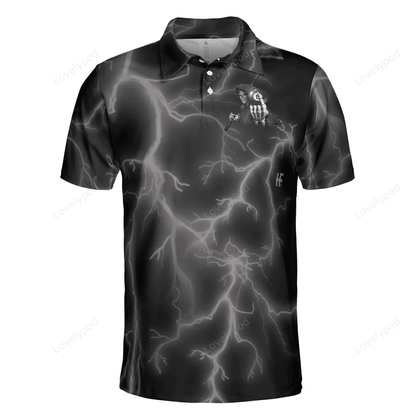 Billard Polo Shirt I Beat People With A Stick Boys Polo Shirts Black