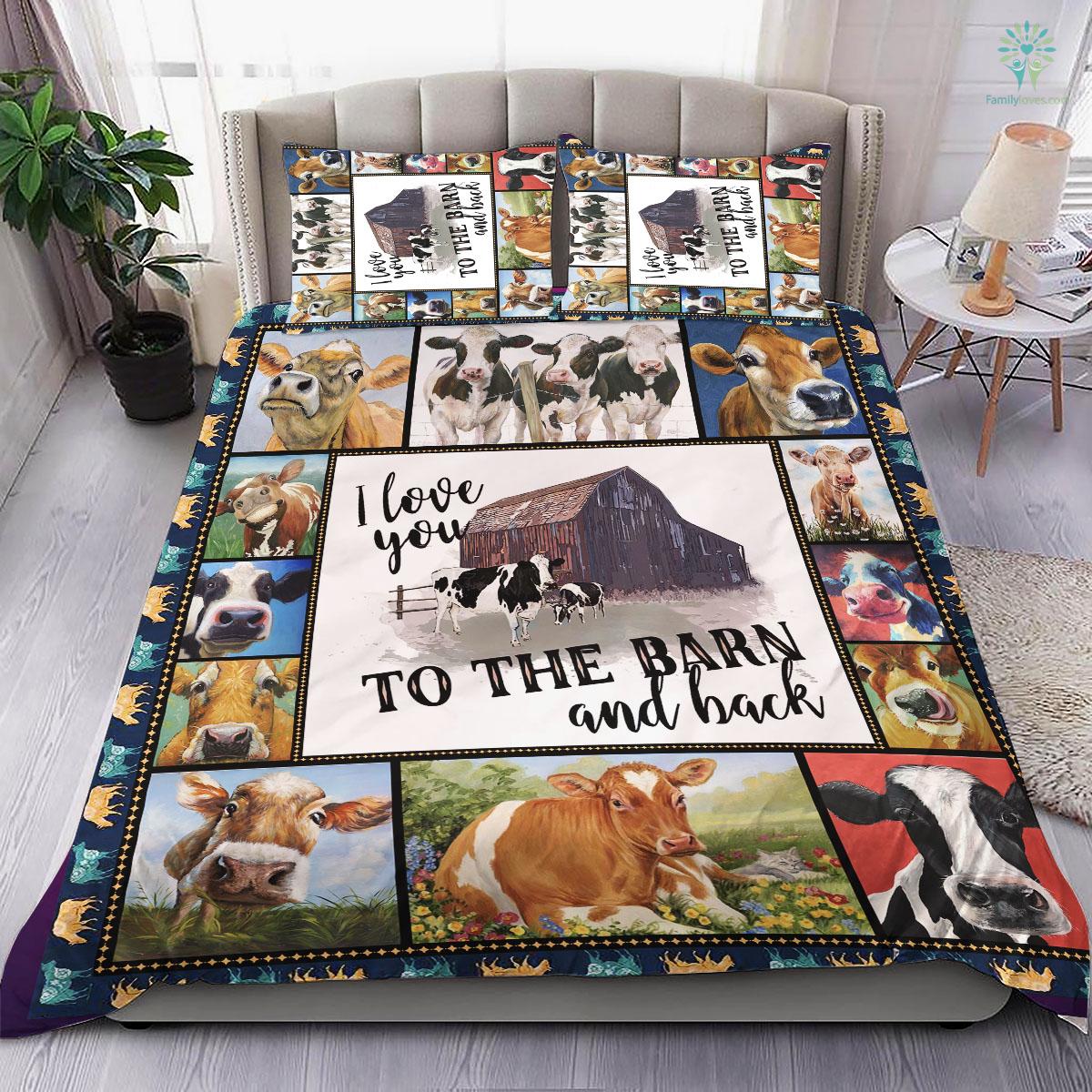 Cow Bedding Set I Love You To The Barn And Back Duvet Covers Colorful Unique Gift