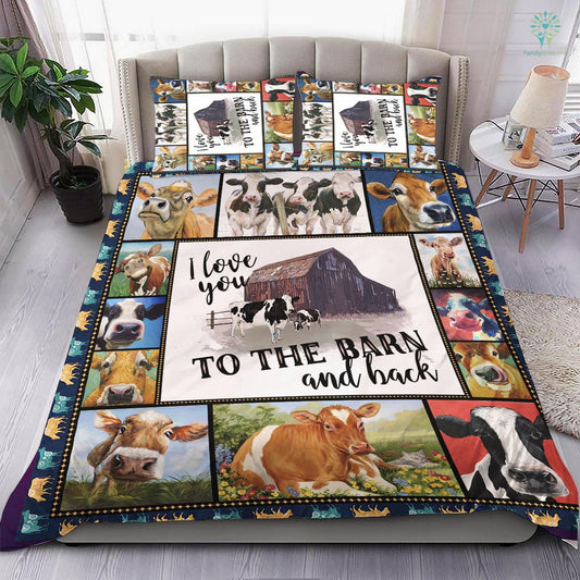 Cow Bedding Set I Love You To The Barn And Back Duvet Covers Colorful Unique Gift