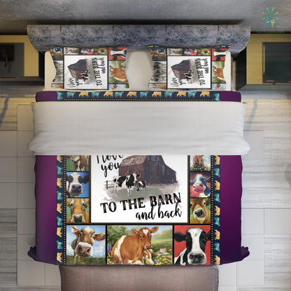Cow Bedding Set I Love You To The Barn And Back Duvet Covers Colorful Unique Gift