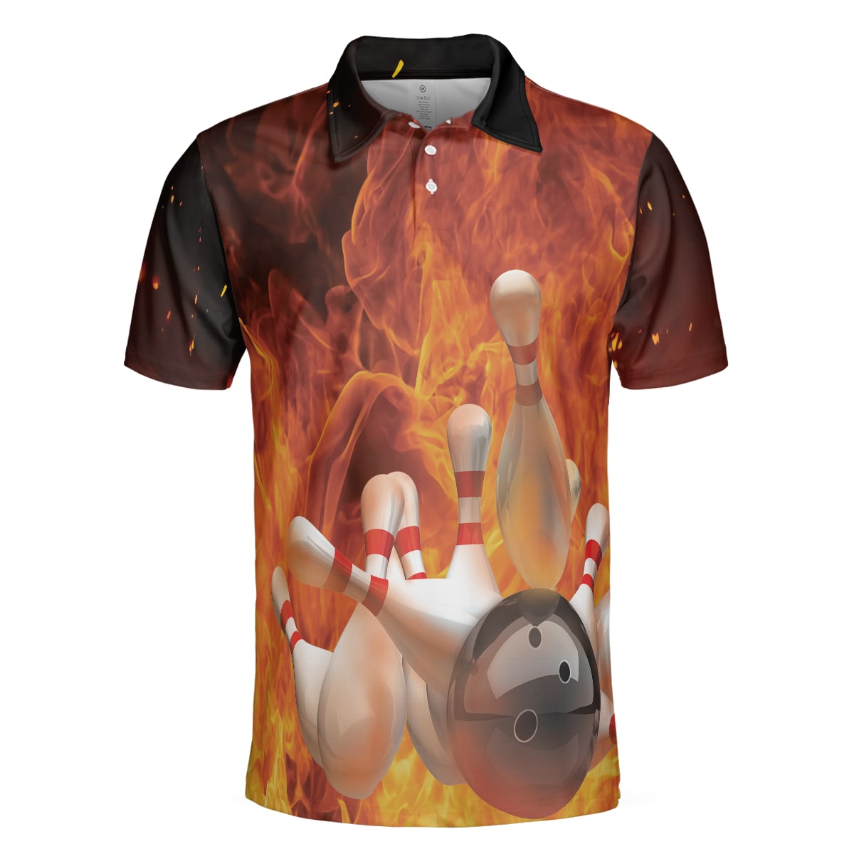 Bowling Polo Shirt I’m A Bowling Beast Boys Polo Shirts Black Orange