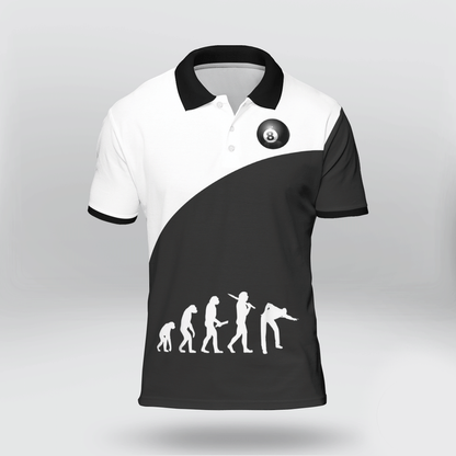 Billard Polo Shirt I'm Your Huckleberry Billiard Boys Polo Shirts Black White