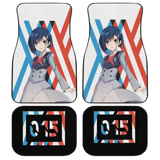 Darling In The Franxx Car Mats Darling In The Franxx Ichigo Code 015 Car Floor Mats Colorful