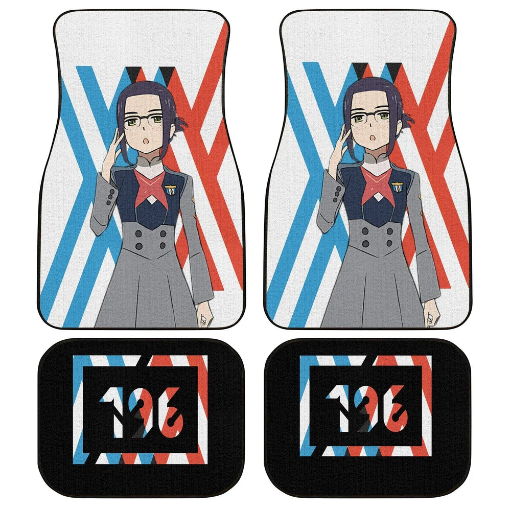 Darling In The Franxx Car Mats Darling In The Franxx Ikuno Code 196 Car Floor Mats Colorful