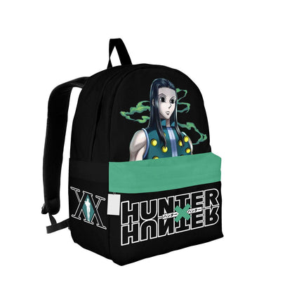 Hunter X Hunter Backpack Hunter X Hunter Illumi Zoldyck Graphic Backpacks Black Green