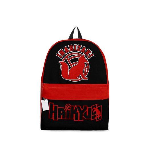 Haikyuu Backpack Haikyuu Inarizakia Team Symbol Backpacks Red Black