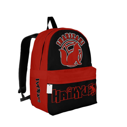 Haikyuu Backpack Haikyuu Inarizakia Team Symbol Backpacks Red Black