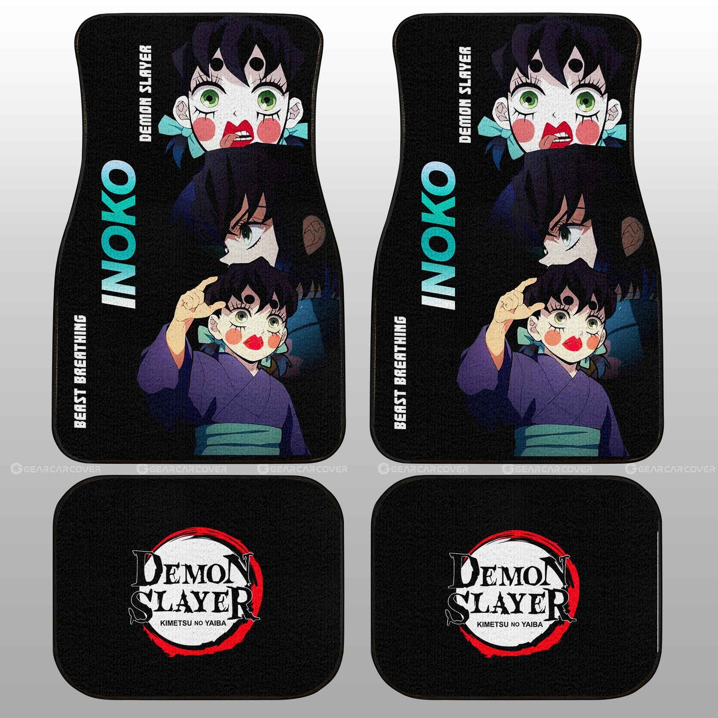 Demon Slayer Car Mats Inoko Car Floor Mats Demon Slayer Car Floor Mats