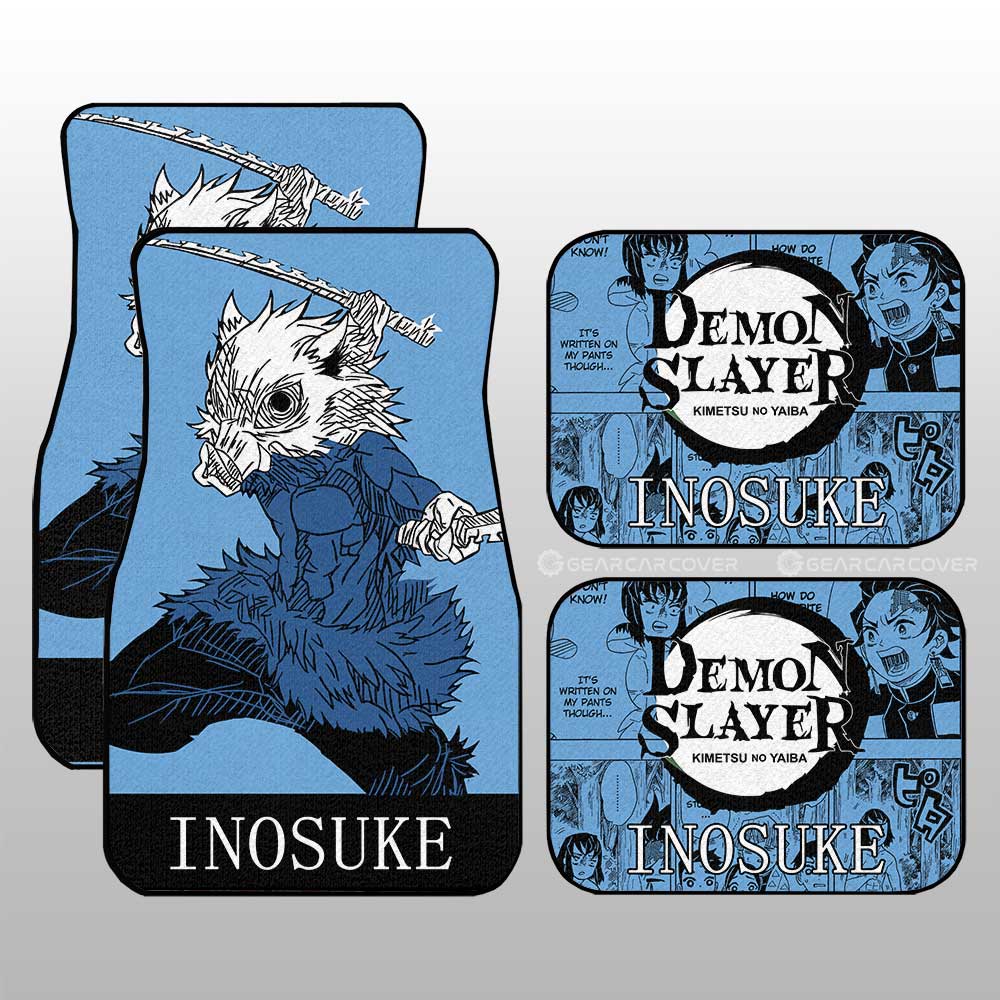 Demon Slayer Car Mats Inosuke Car Floor Mats Demon Slayer Car Floor Mats