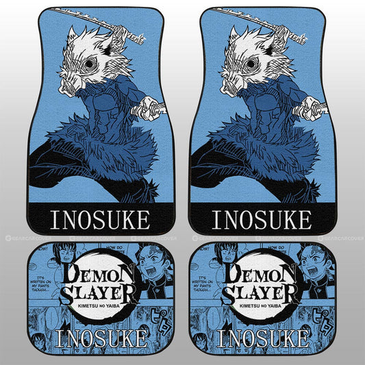 Demon Slayer Car Mats Inosuke Car Floor Mats Demon Slayer Car Floor Mats